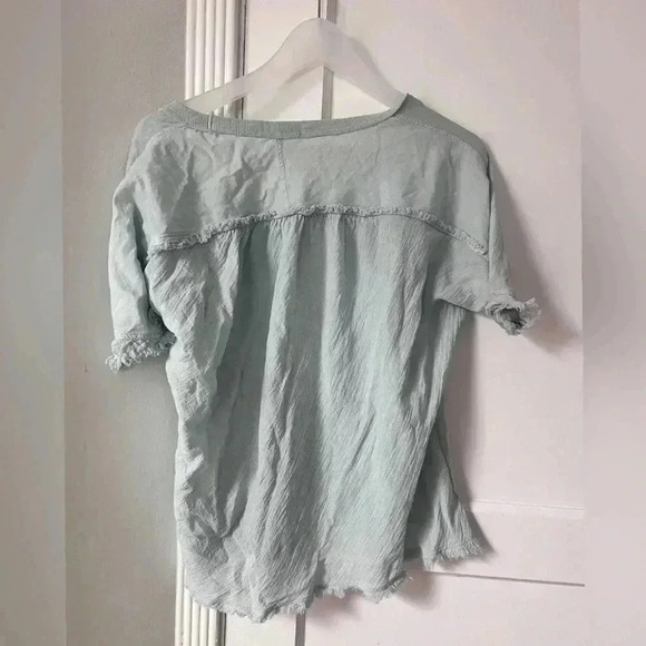 Skin Worldwide Blue Top with Frayed edges - Picture 4 of 4